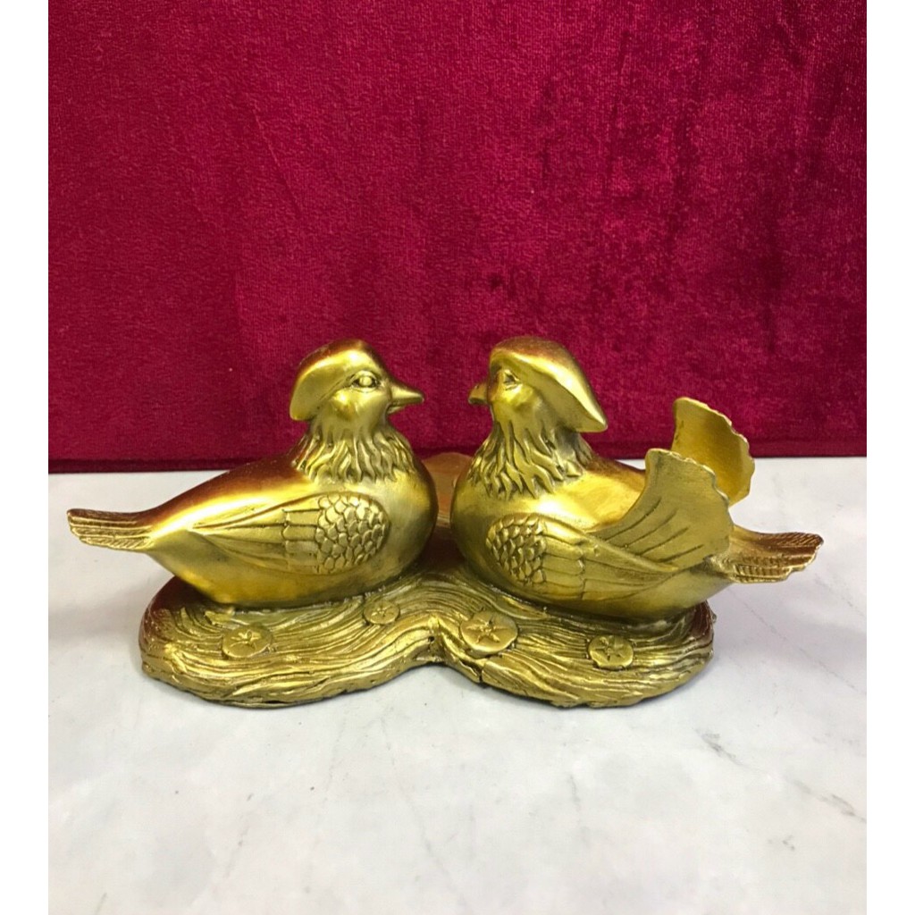Tượng đôi uyên ương bằng đồng thau cao 8cm,quà tặng cưới hỏi,kỉ niệm ngày cưới