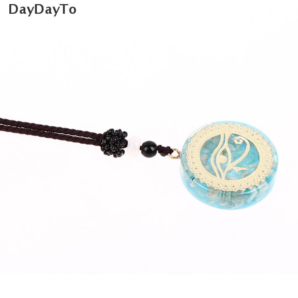 DayDayTo 1Pc Orgonite Energy Pendant Orgone Amazonite Necklace Horus Eye All-Seeing Eyes VN