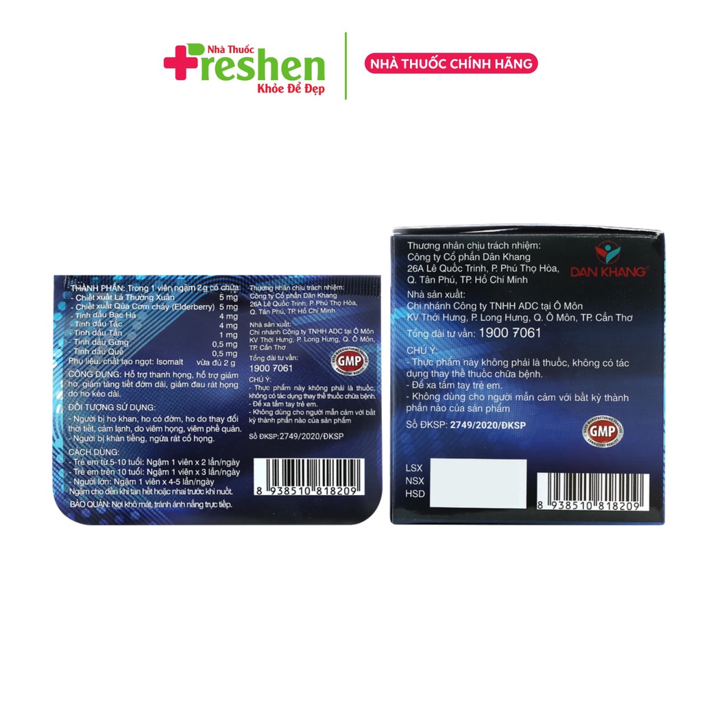 Viên ngậm Hotexcol – Hỗ trợ giảm ho hiệu quả