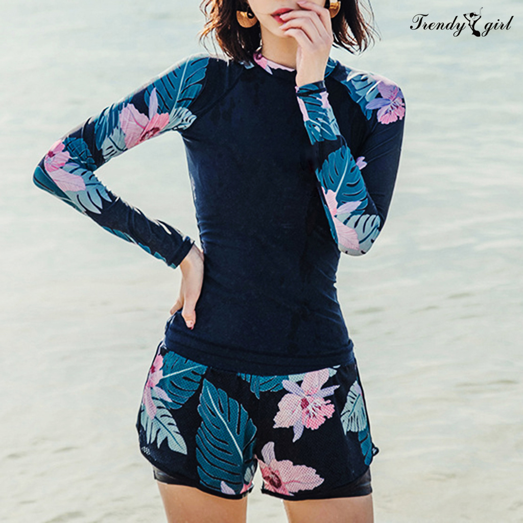 Set Đồ Tắm In Họa Tiết Hoa Trẻ Trung Quyến Rũ Dành Cho Nữ | BigBuy360 - bigbuy360.vn