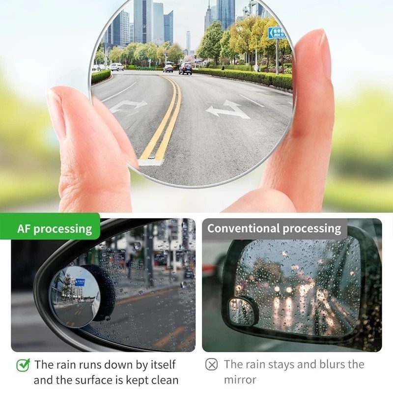 Gương Chiếu Hậu HD Góc Rộng Xoay 360 Độ Không Khung Có Thể Điều Chỉnh Cho Xe Hơi