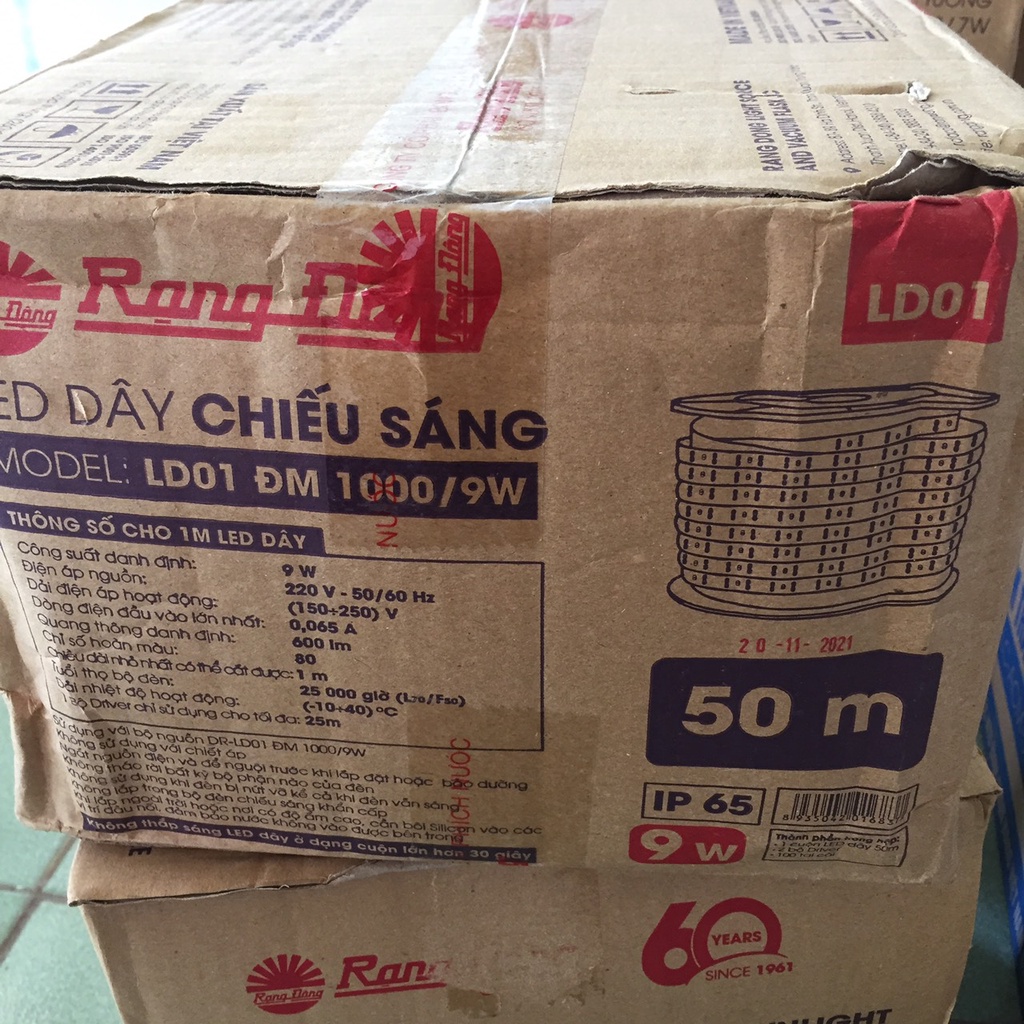 Đèn LED dây Rạng Đông, IP65- Bảo hành chinh hãng