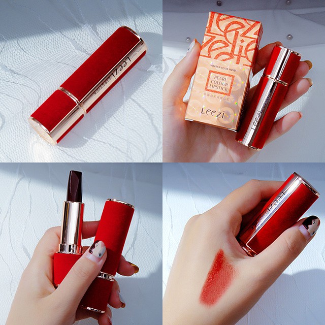 Thỏi Son 3 Màu Leezi Pearl Colour Lipstick Thương hiệu GECOMO