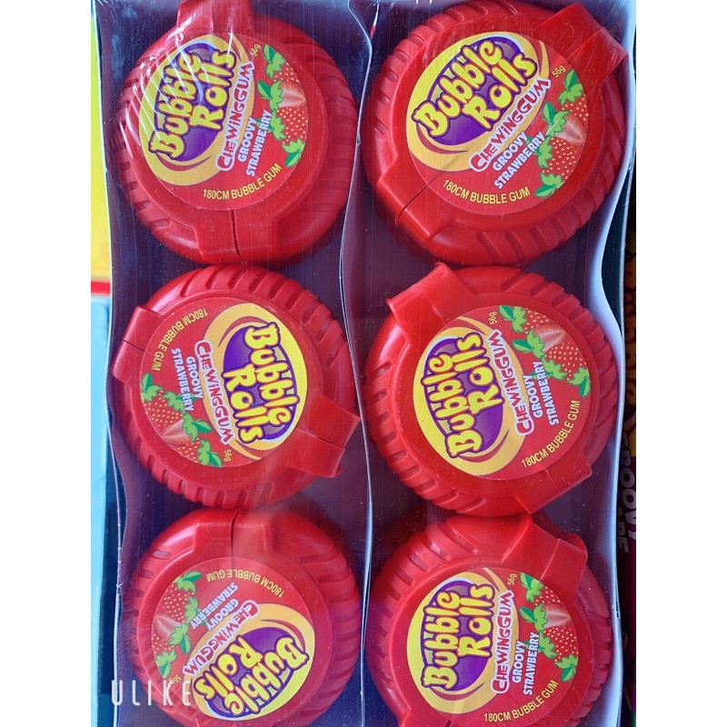 Kẹo Gum cuộn Hubba Bubble Rolls Thái Lan 56g