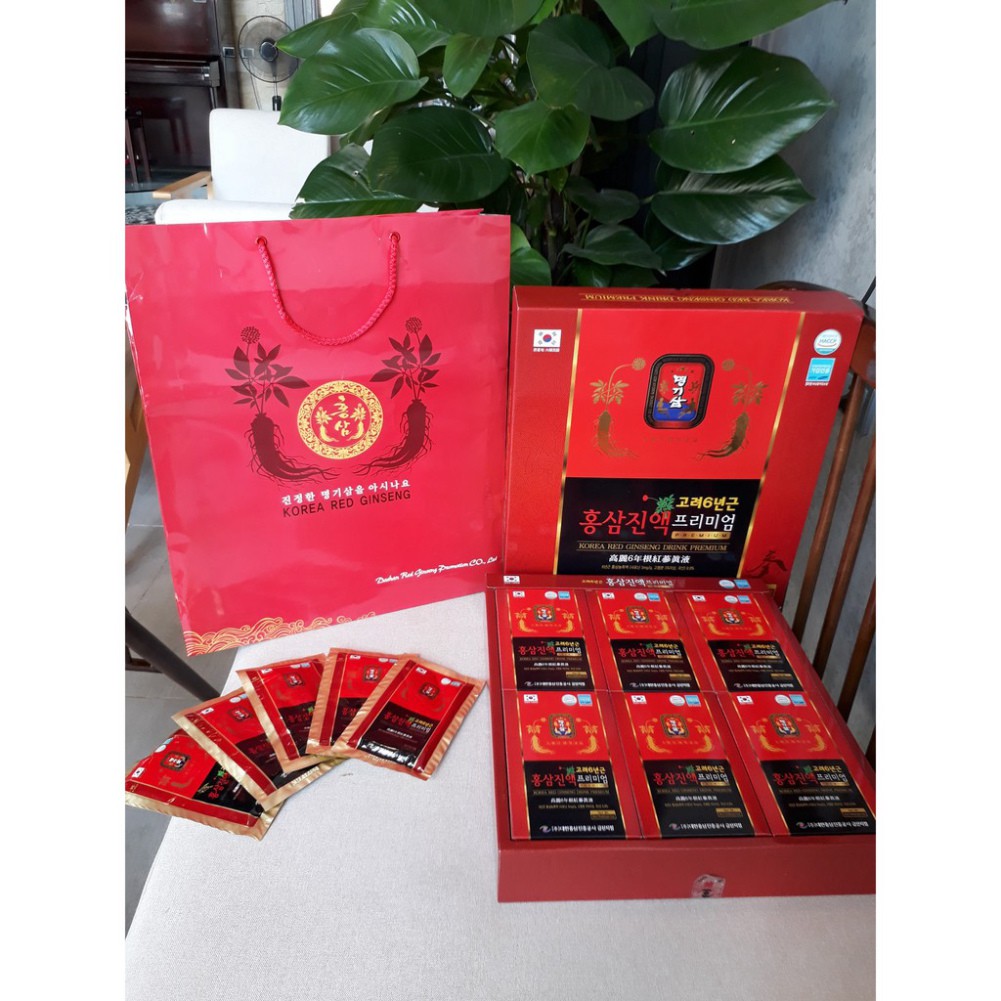 Nước Hồng Sâm Hàn Quốc 6 Năm Tuổi - MYEONG KI SAM - Hàng Nội Địa Nhập Khẩu Chính Hãng - Hộp 30 Gói x 70ml-Hàm Lượng 9.9%