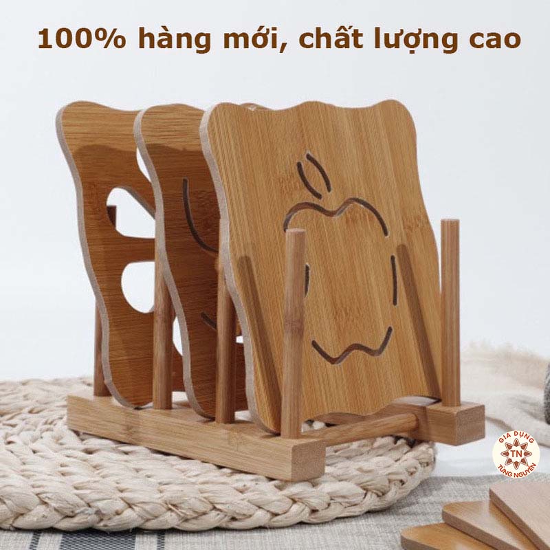 Miếng Lót Nồi Bằng Gỗ Cách Nhiệt Hình Thú Vị Siêu Cute Tiện Dụng [LÓT NỒI GỖ]