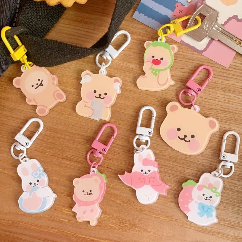 Móc khóa nhựa dễ thương treo balo, móc khóa càng cua cute treo cặp học sinh