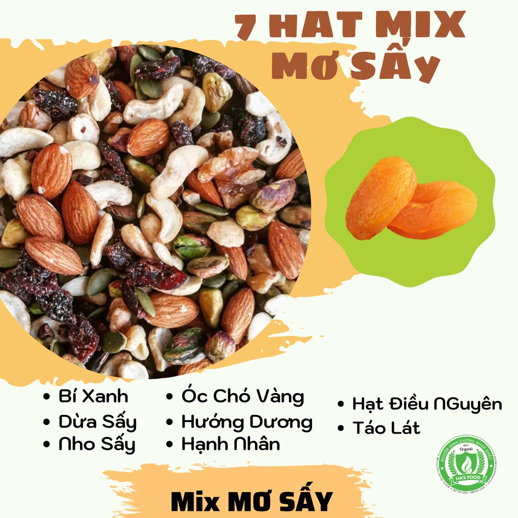 Hạt dinh dưỡng mix giảm cân 8 loại hạt hafood, các loại hạt mix nuts ngũ cốc cho bà bầu