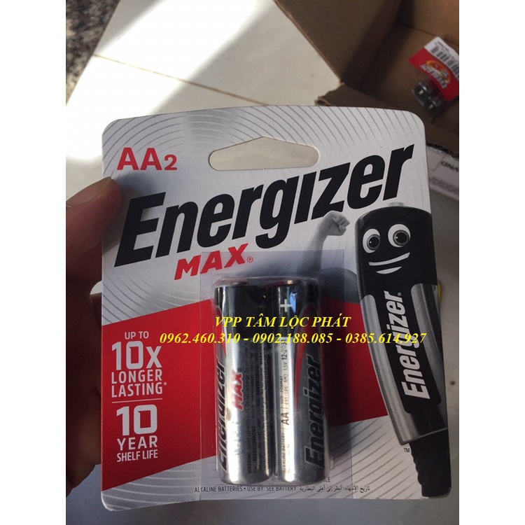 SỈ Vỉ 2 viên Pin Energizer AA MAX LR6 (Pin tiểu) - Pin Alkaline - Pin Kiềm