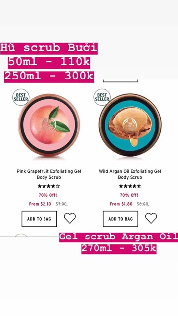 GOM order hãng The Body Shop SALE [VUI LÒNG INBOX trước khi đặt hàng)