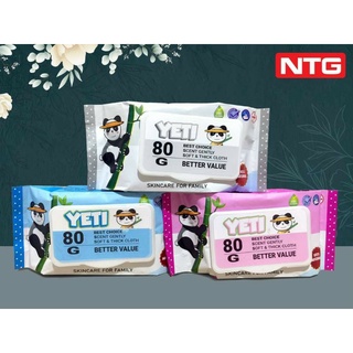 1 gói khăn ướt - tinh khiết - yeti thái lan 80 gr -sỉ lẻ