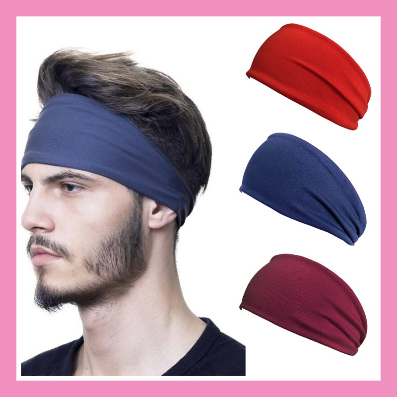 Băng đô thể thao cotton headband nam nữ co giãn thấm hút mồ hôi vô cùng tiện dụng bản 9.5cm PK11