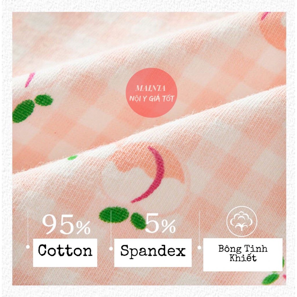 [Có Bigsize] Quần Lót Nữ Cotton Quả Đào  Sét 5 Quần Lót Nữ Dễ Thương Xinh Màu Hồng Xinh Xắn Mainia Shop