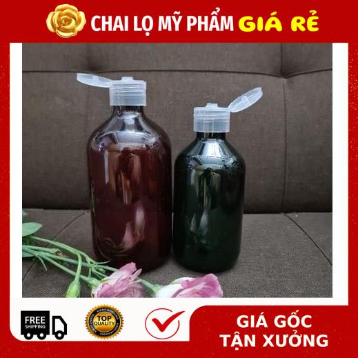 Chai Chiết Mĩ Phẩm ❤ RẺ VÔ ĐỊCH ❤ Chai nhựa pet Nắp bật 300ml,500ml chiết mỹ phẩm, đựng gel, nước rửa tay .