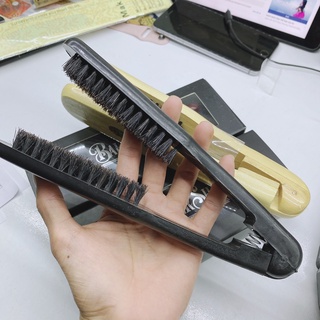LƯỢC GỖ NHỰA KẸP DUỖI ÉP TÓC THẲNG (Giao Màu Ngẫu nhiên)