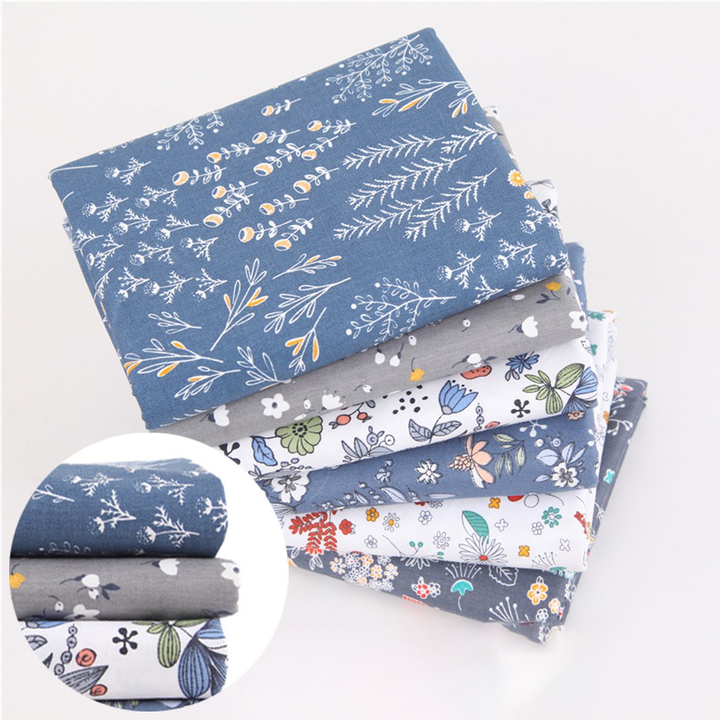 Vải cotton thoáng mát họa tiết hoa cho may vá và làm phụ kiện