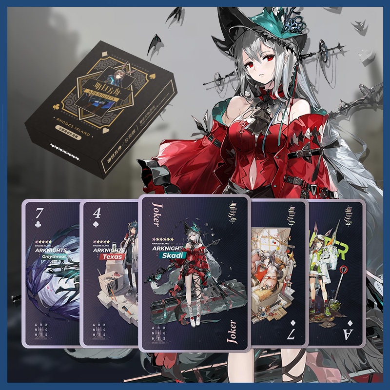 Bộ Bài Tây Họa Tiết Hoạt Hình Arknights Amiya EXUSIAI Chen Siege