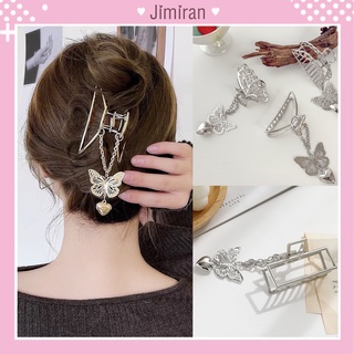 Cặp tóc kim loại cỡ lớn Hàn Quốc hình bướm kẹp tóc càng cua kim loại xinh xắn dành cho nữ JIMIRAN KT17