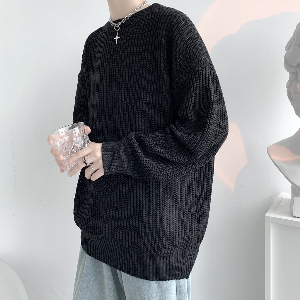 Áo Sweater Cổ Tròn Dáng Rộng Thời Trang Mùa Thu Cho Các Cặp Đôi
