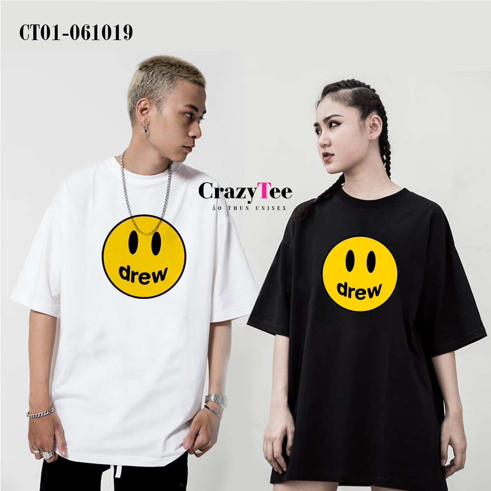 [9kg-100kg] Áo Thun Nam Nữ Mặt Cười Drew House Justin Bieber Smiley Face Big Size Tay Lỡ - CT01-061019