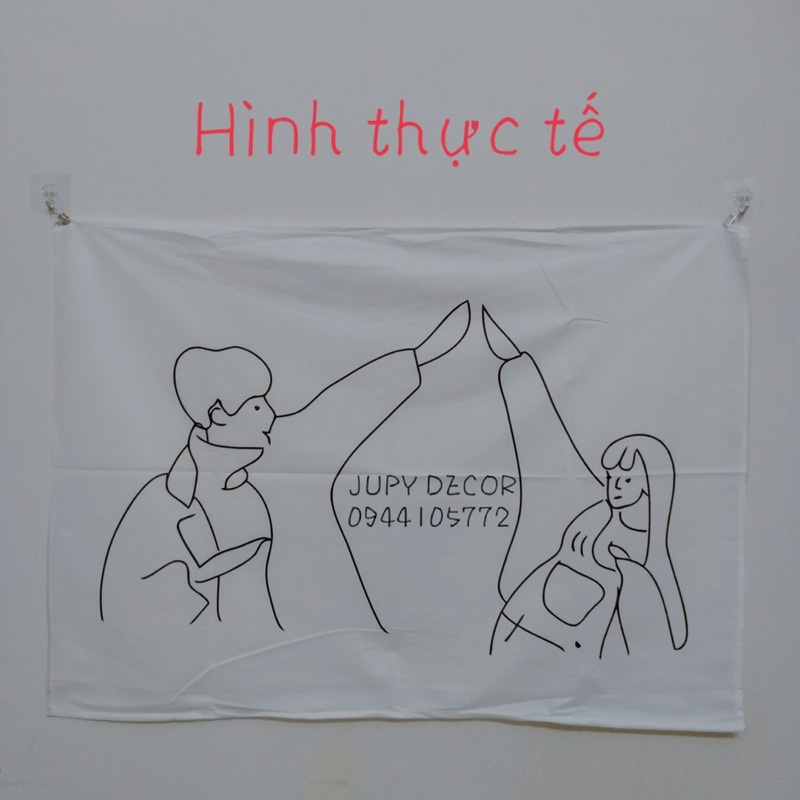 Vải Treo Trang Trí Tường Họa Tiết Độc Đáo Cho Phòng Ngủ/Phòng Khách/ Homestay cực chất