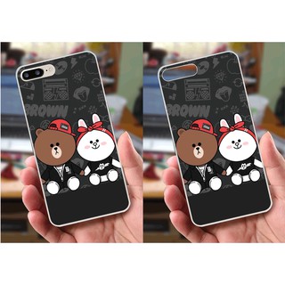 Ốp lưng iPhone 7 Plus / 8 Plus (dẻo viền trắng trong) - Hình Gấu Thỏ