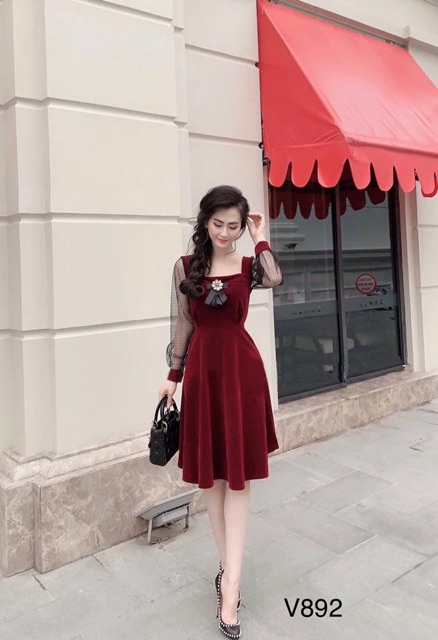 Váy nhung cao cấp | BigBuy360 - bigbuy360.vn