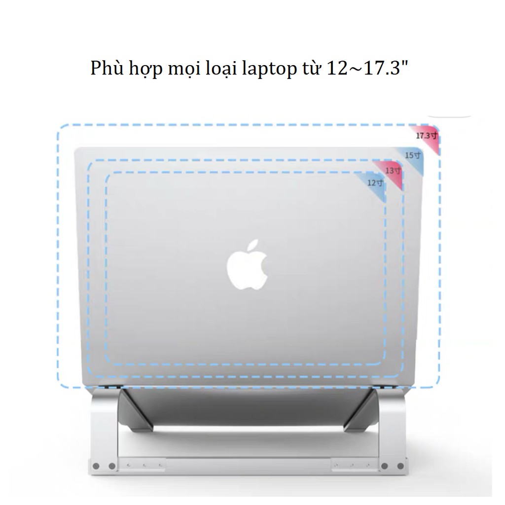 Giá Đỡ Tản Nhiệt Nhôm X1 L200 Cho Macbook, Laptop, máy tính xách tay, Ipad, Surface