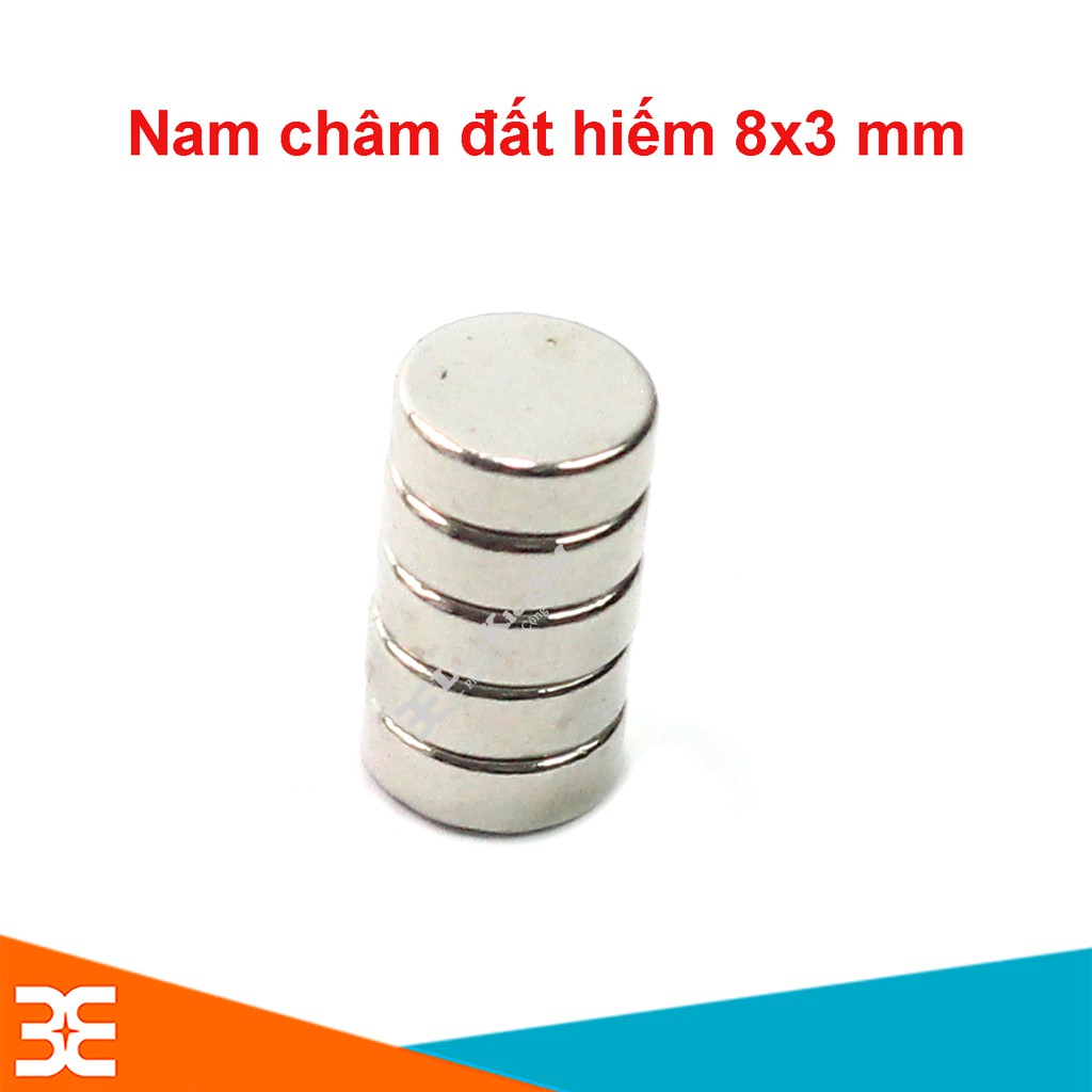 [Tp.HCM] Bộ 5 Viên Nam Châm Đất Hiếm 8x3mm Từ Tính Cực Mạnh