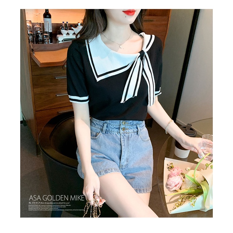 Áo Thun Lụa Ngắn Tay Thời Trang Mùa Hè Cho Nữ