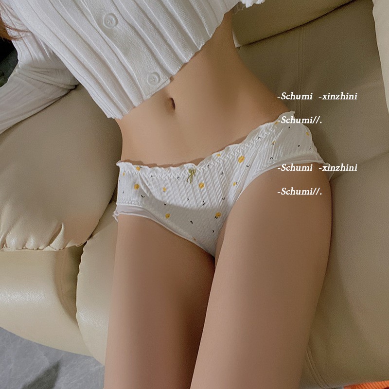 Quần lót bông gân phối ren Jun B1-12