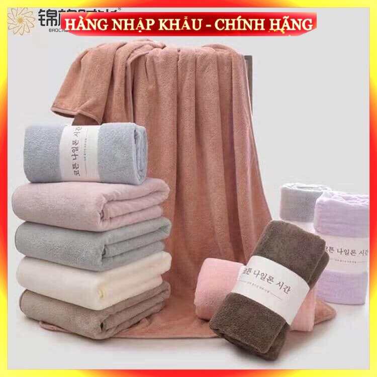 [Hàng Cao Cấp] Khăn Tắm Bông Cao Cấp Xuất Hàn Kích Thước 70 x 140cm Mềm Mại, Thấm Hút Cực Tốt