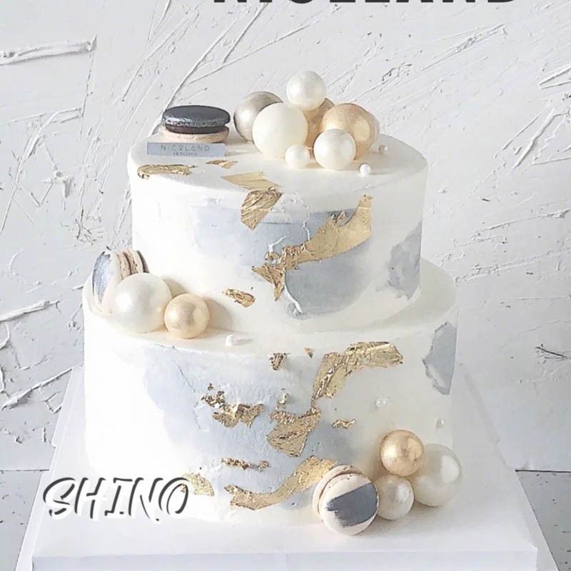 Bóng vàng/bạc trang trí bánh kem