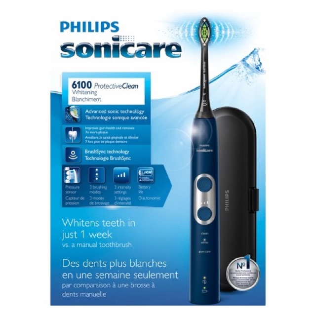 [PHILIPS SONICARE 6100] BÀN CHẢI ĐIỆN PHILIPS SONICARE 6100 màu Xanh Navy - limited edition