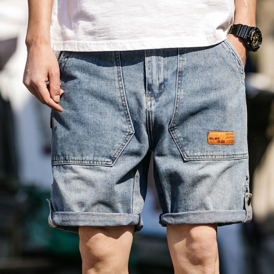 Quần Short Denim Ống Rộng Thời Trang Mùa Hè 2023 Cho Nam