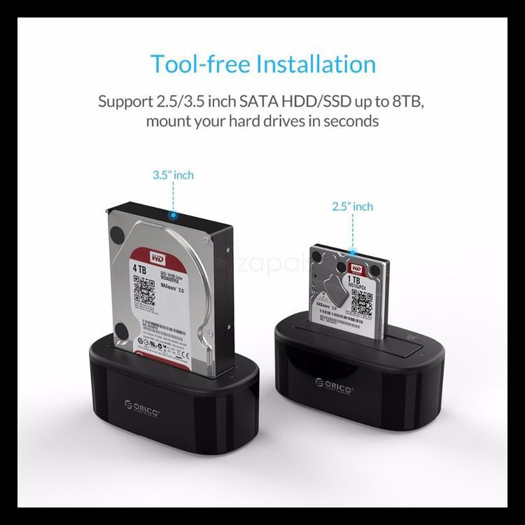 Vỏ Ổ Cứng Orico 6218us3 2.5 / 3.5 Inch Hdd / Ssd 1 Bay Code 888 | BigBuy360 - bigbuy360.vn