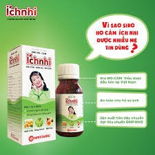 Siro ÍCHNHI _ giải cảm, giảm ho, tiêu đờm