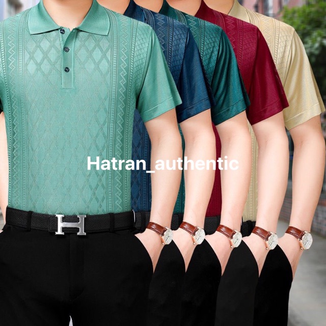 Áo thun có cổ chất Monta Gut Nam dáng suông
