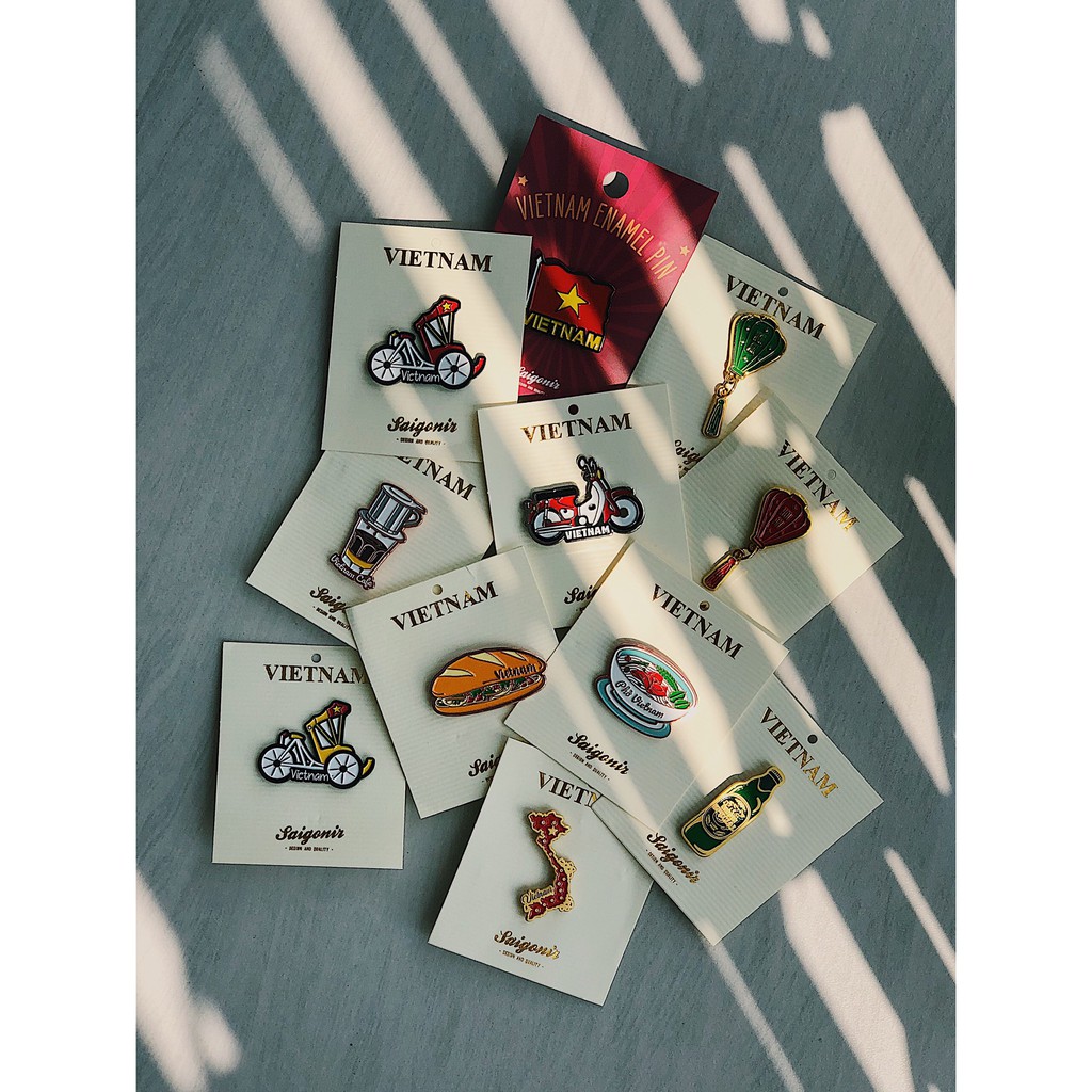 Tổng Hợp Pin Cài Áo Saigonir-Huy Hiệu-Ghim Cài Áo, Mũ, Balo, Túi Xách-Enamel Pin-Vietnam Souvenir-Quà Lưu Niệm Việt Nam