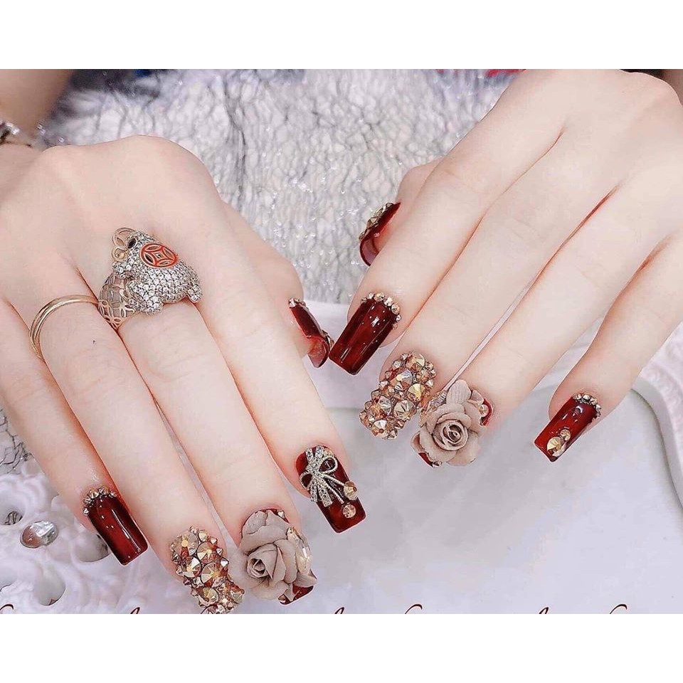 Charm nơ siêu đẹp bí quyết trang trí móng xinh cho chị em làm nail