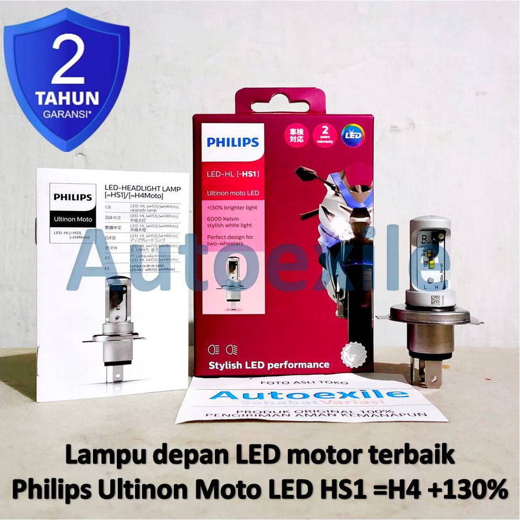 Bóng Đèn Led Philips Ultinon Hl Hs1 H4 130% 6000k Ánh Sáng Trắng Dành Cho Xe Mô Tô