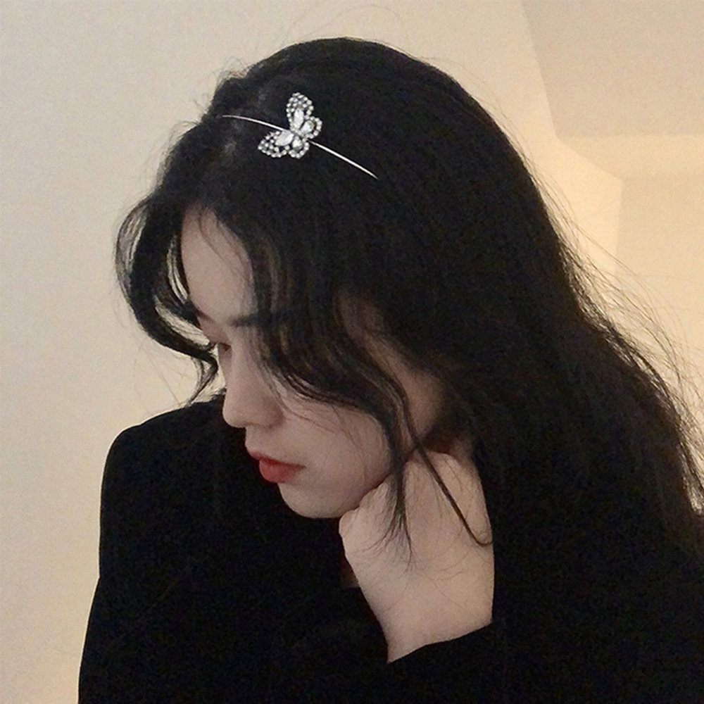 Cài Tóc Hình Con Bướm Đính Kim Tuyến Lấp Lánh Phong Cách Hàn Quốc