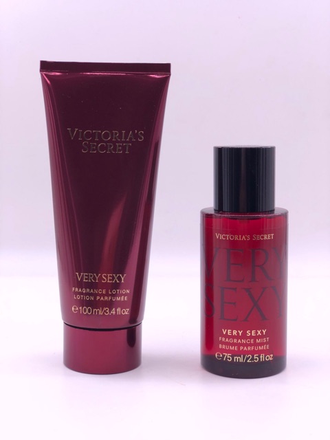 Set xịt thơm Victoria’s Secret 75ml & lotion 100ml mùi Very Sexy bán chạy nổi tiếng bao nhiêu năm qua nhà Vic | Thế Giới Skin Care