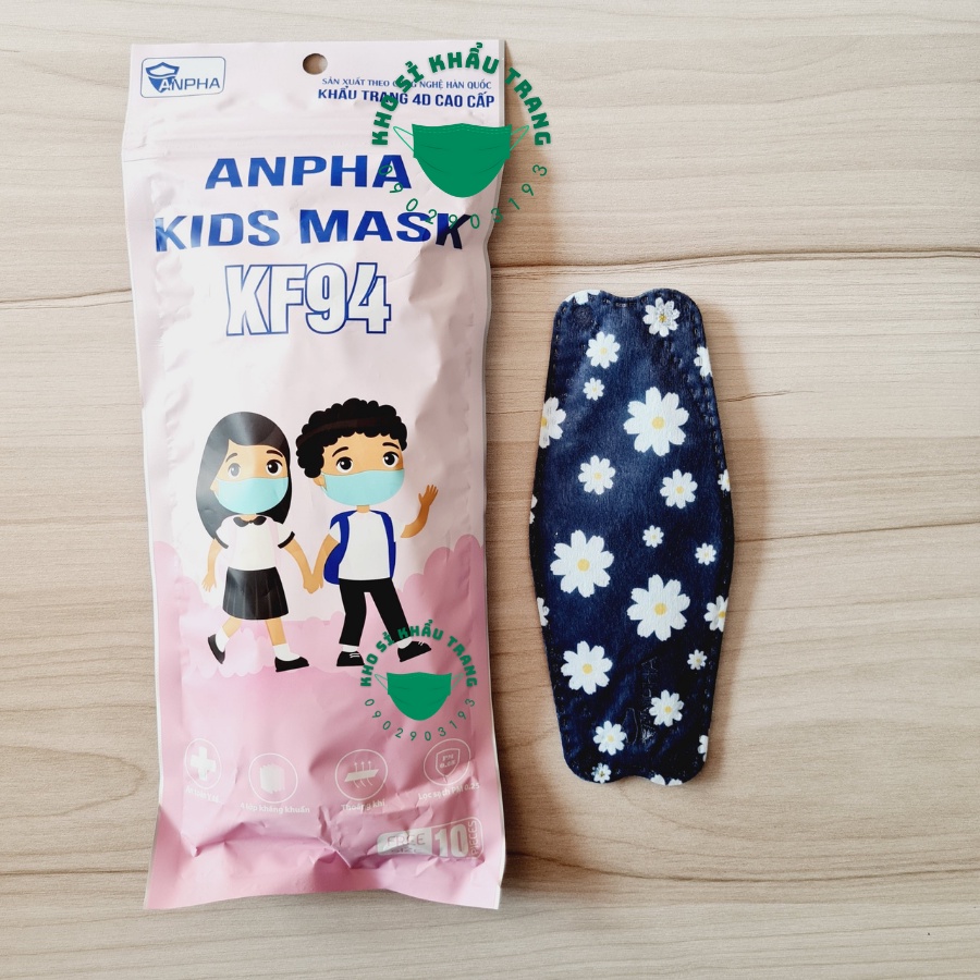 Túi 10 cái khẩu trang Kf94 kids Anpha
