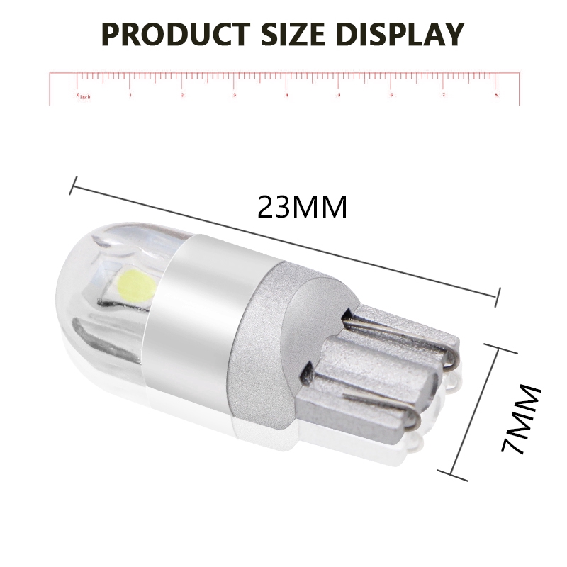 Bộ 4 bóng đèn LED T10 W5W 168 2 bóng 6000k 12v DC sáng trắng cho xe hơi