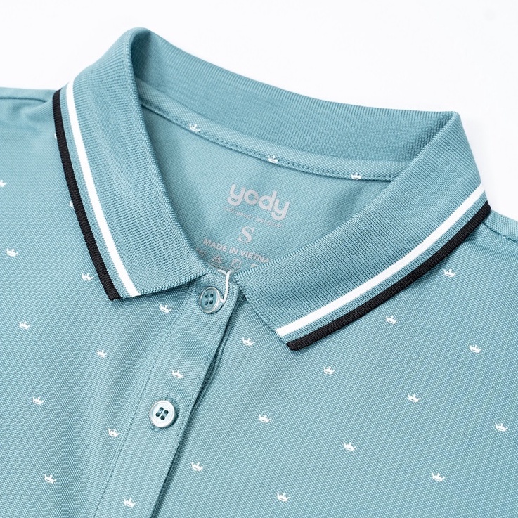 Áo polo YODY nữ mắt chim in hình vương miện APN5044