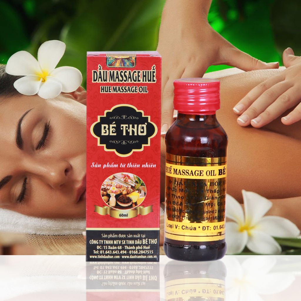 ❤️️(Tặng quà xinh) Dầu massage Huế (Hàng chính hãng Công ty Tinh dầu Bé Thơ)