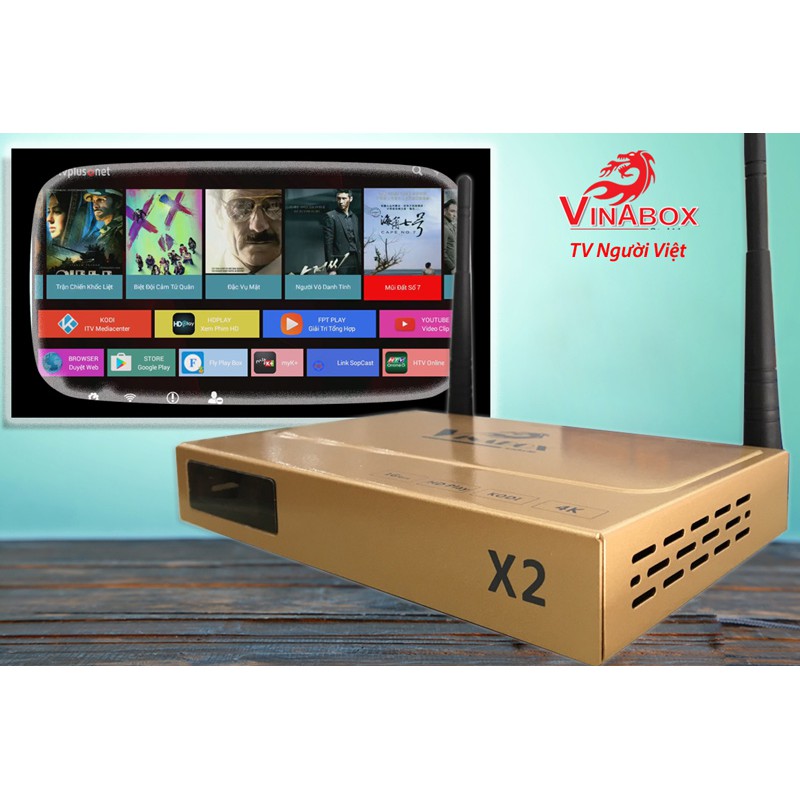 ANDROID TV BOX VINABOX X2 – TẶNG KÈM CHUỘT KHÔNG DÂY