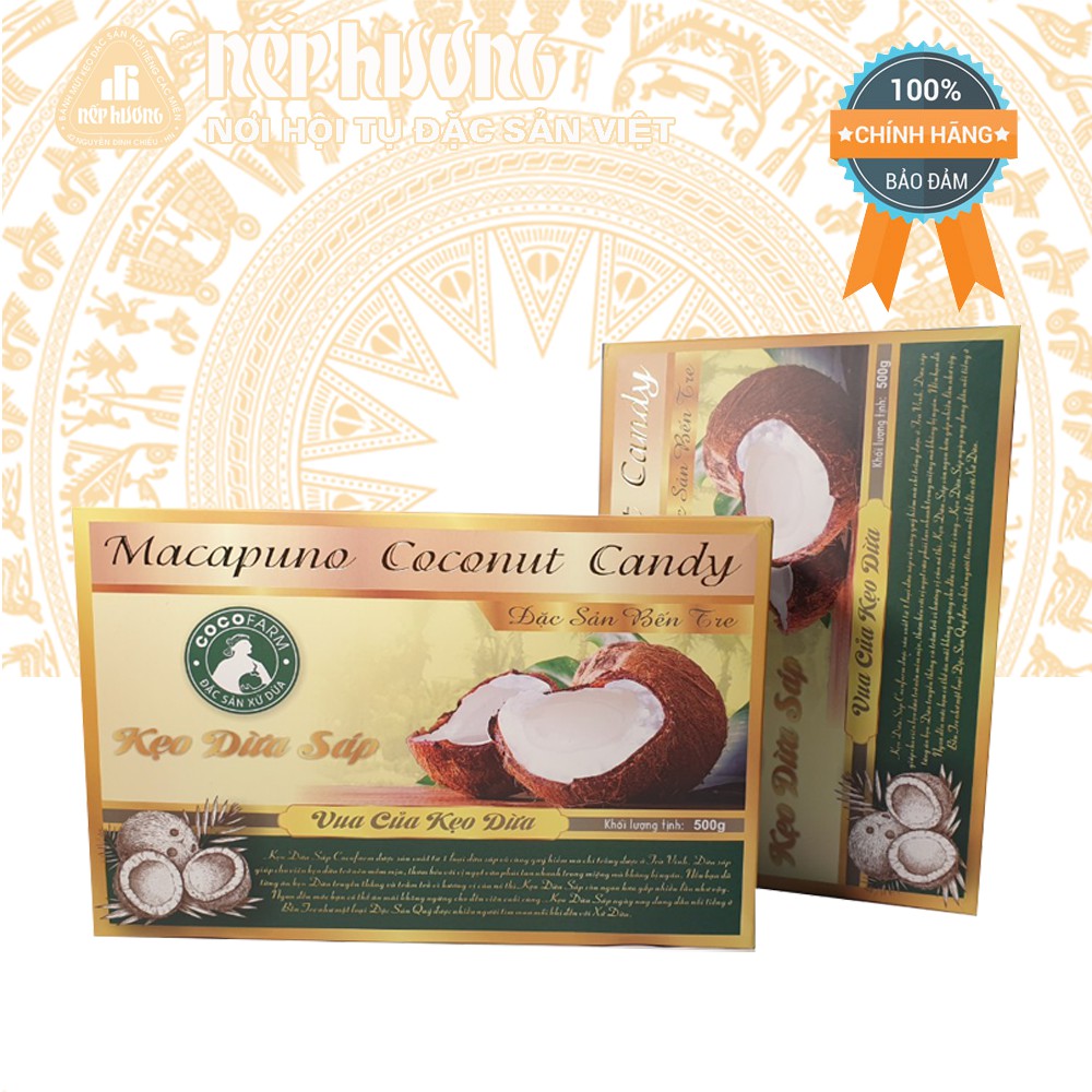 Kẹo dừa sáp Cocofarm - Hộp 500g - Đặc sản Bến Tre