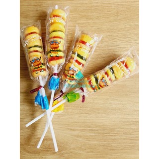 Kẹo dẻo que hình bánh hamburger Hongkong que 22g
